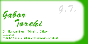 gabor toreki business card