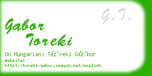 gabor toreki business card